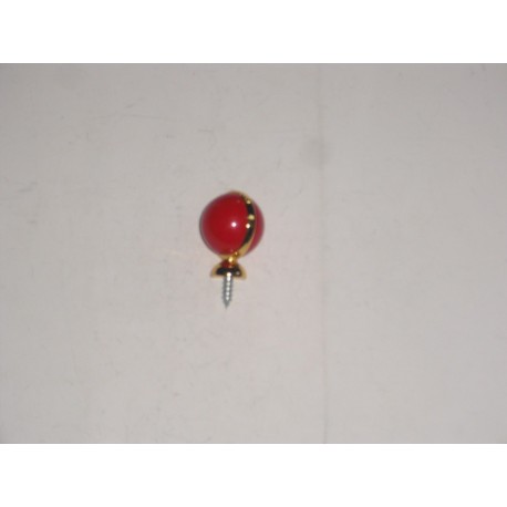 pomo rosso con bordo oro pvc d.25 23900
