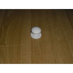 pomo bianco in plastica d.30 con rosetta 44370