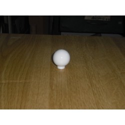 pomo bianco lucido in legno a sfera d.25 5868/25