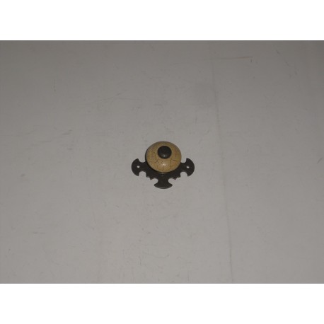 pomo in plastica beige con base bronzo d.25 3866B