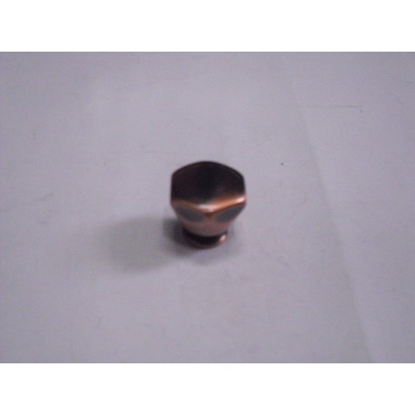 pomo in ottone ramato esagonale d.30 A13ITE30