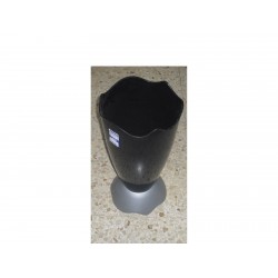 portaombrelli in plastica nera con base grigia 7779110