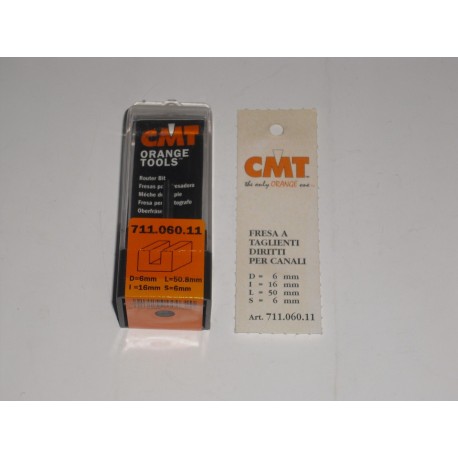 fresa a taglienti diritti per canali D.6 I.16 L.50 711.060.11