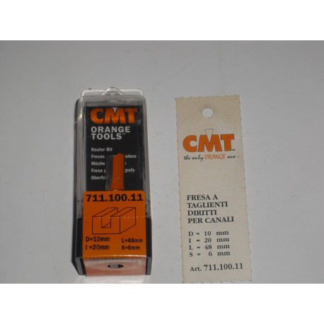 fresa a taglienti diritti per canali D.10 I.20 L.48 711.100.11