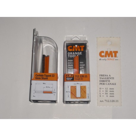 fresa a taglienti diritti per canali D.12 I.31.7 L.60 712.120.11