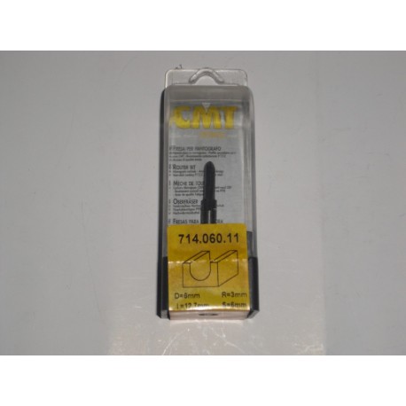 fresa a raggio convesso R.3 D.6 I.12,7 L.50,8 714.060.11