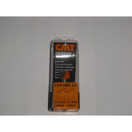 fresa a raggio convesso R.8 D.15,8 I.9,5 L.50,8 714.160.11