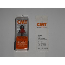 fresa per smussare A.25° D.22,2 i.10 L.54,9 736.190.11