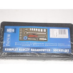 serie cassetta con chiavi a bussola 20pezzi 3/8"(10mm.)1/4"(6.3mm.) 07230000