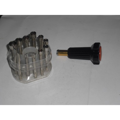 serie giraviti universali e bussole con manico 12pz. 78-06653