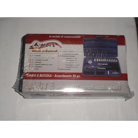 serie cassetta con chiavi a bussola e inserti 36pezzi 216265