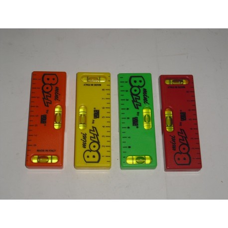 livella in plastica con bolla colorate cm.10x3,5   4602