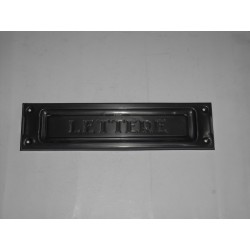 bucalettere per porta lamiera ottone bronzato 235x60 0175031