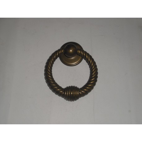 battente anello maniglia per porta ottone bronzato 110mm.  26014.15500.03