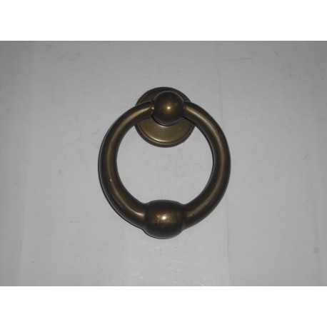 battente anello maniglia per porta ottone bronzato 110mm. 26013.15500.03