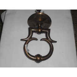 battente anello maniglia per porta ottone bronzato 170x140mm. 107-OB