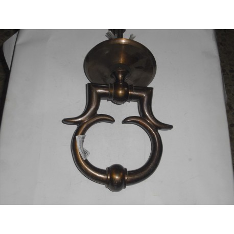 battente anello maniglia per porta ottone bronzato 170x140mm. 107-OB