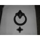 battente anello maniglia per porta ferro forgiato marrone 130X190mm FA782.R