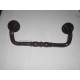 maniglione per porta ferro forgiato marrone spostato 26CM. FA774.R