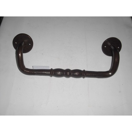 maniglione per porta ferro forgiato marrone spostato 26CM. FA774.R