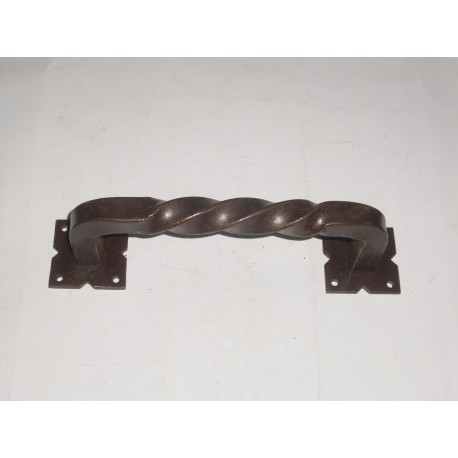 maniglione quadro per porta ferro forgiato marrone 21CM. FA786.R