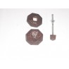 pomo per porta fisso ottagonale ferro forgiato marrone d.62mm. 321100642