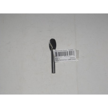 fresa rotativa in metallo duro ovale testa d.12mm. 8055E12