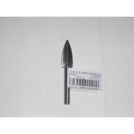 fresa rotativa in metallo duro a fiamma testa d.12mm. 7992S12