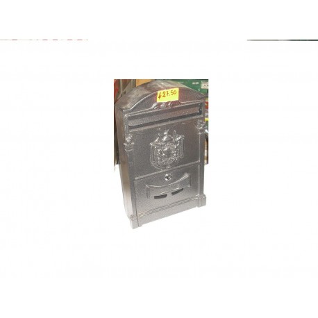 cassetta posta postale esterno alluminio grigio 41x26x9cm. 43281