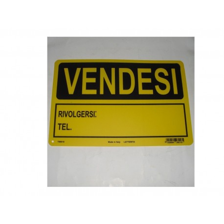 targa in plastica "VENDESI" 300X200mm. 5264369