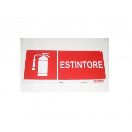 targa in plastica "ESTINTORE" 310X140mm. 5264298