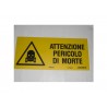 targa in plastica "ATTENZIONE PERICOLO DI MORTE" 310X140MM. 5264275