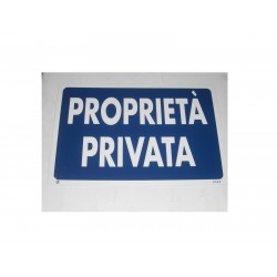 targa in plastica "PROPRIETA' PRIVATA" 300X200MM. 1800956