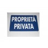targa in plastica "PROPRIETA' PRIVATA" 300X200MM. 1800956