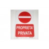 targa in plastica "PROPRIETA' PRIVATA" 300X200MM. 5264373