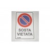 targa in plastica "SOSTA VIETATA" 300X200MM. 49382
