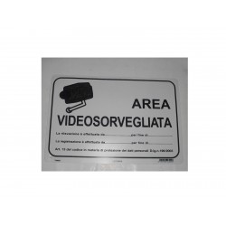 targa in plastica "AREA VIDEOSORVEGLIATA" 300X200 5264429
