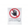 targa in plastica "VIETATO L'ACCESSO AL PERSONALE NON AUT.TO" 280X230 5264383