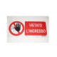 targa in plastica "VIETATO L'INGRESSO" 305X140MM. 5264281