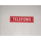 targa in plastica adesiva "TELEFONO" 150x40mm TO1400