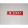 targa in plastica adesiva "TELEFONO" 150x40mm TO1400