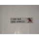 targa in plastica adesiva "I CANI NON SONO AMMESSI" 150X40MM. 209609