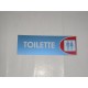 targa in plastica adesiva "TOILETTE" 180X60MM. T00746