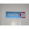 targa in plastica adesiva "TOILETTE" 180X60MM. T00746