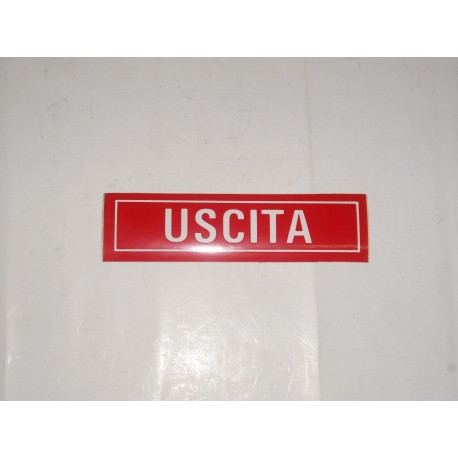 targa in plastica adesiva "USCITA" 150X40MM. TO1400