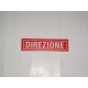 targa in plastica adesiva "DIREZIONE" 150X40MM. TO1400