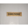 targa in plastica incisa oro adesiva "DIREZIONE" 150X40MM. T00735