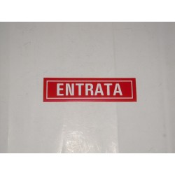 targa in plastica adesiva "ENTRATA" 150X40MM. TO1400
