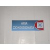 targa in plastica adesiva "ARIA CONDIZIONATA" 180X60MM. T00731