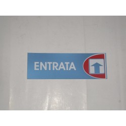 targa in plastica adesiva "ENTRATA" 180X60MM. T00736